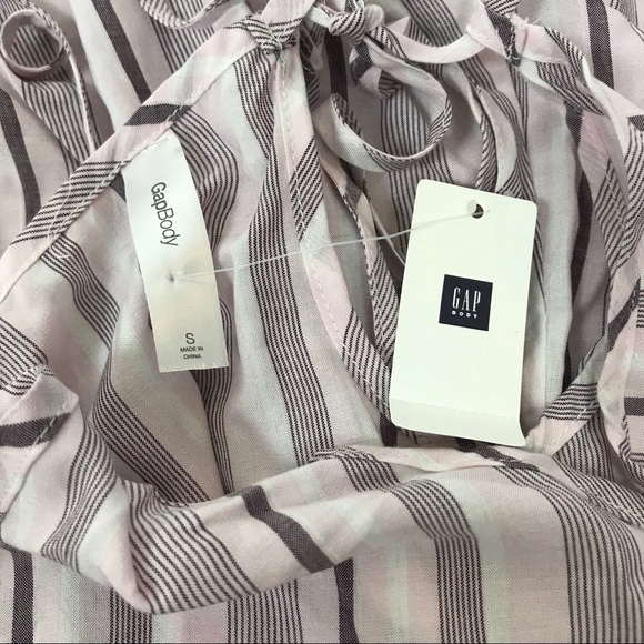 GAP Pink Stripe Woven Romper Small - Picture 6 of 8